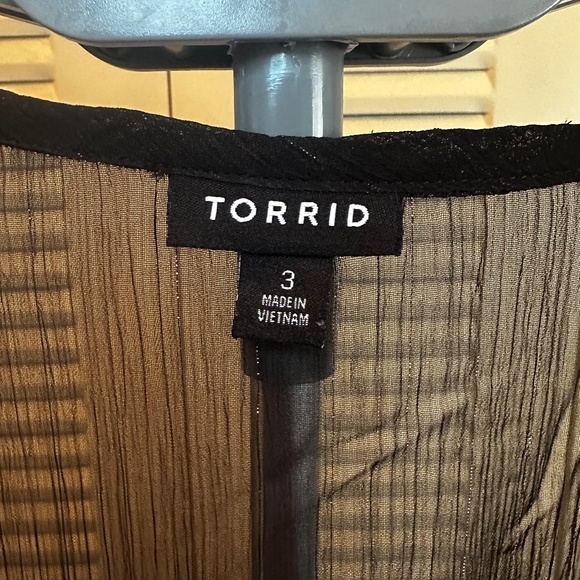 Torrid Chiffon Lurex Button-Up Blouse Size 3X - Picture 7 of 8